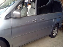 2008 HONDA ODYSSEY, LIGHT BLUE, EX-L MODEL, 3.5L, AT FWD,  A26239